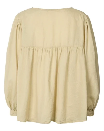Rabens Saloner - Eike Cotton Full Sleeve Bluse - Boulder